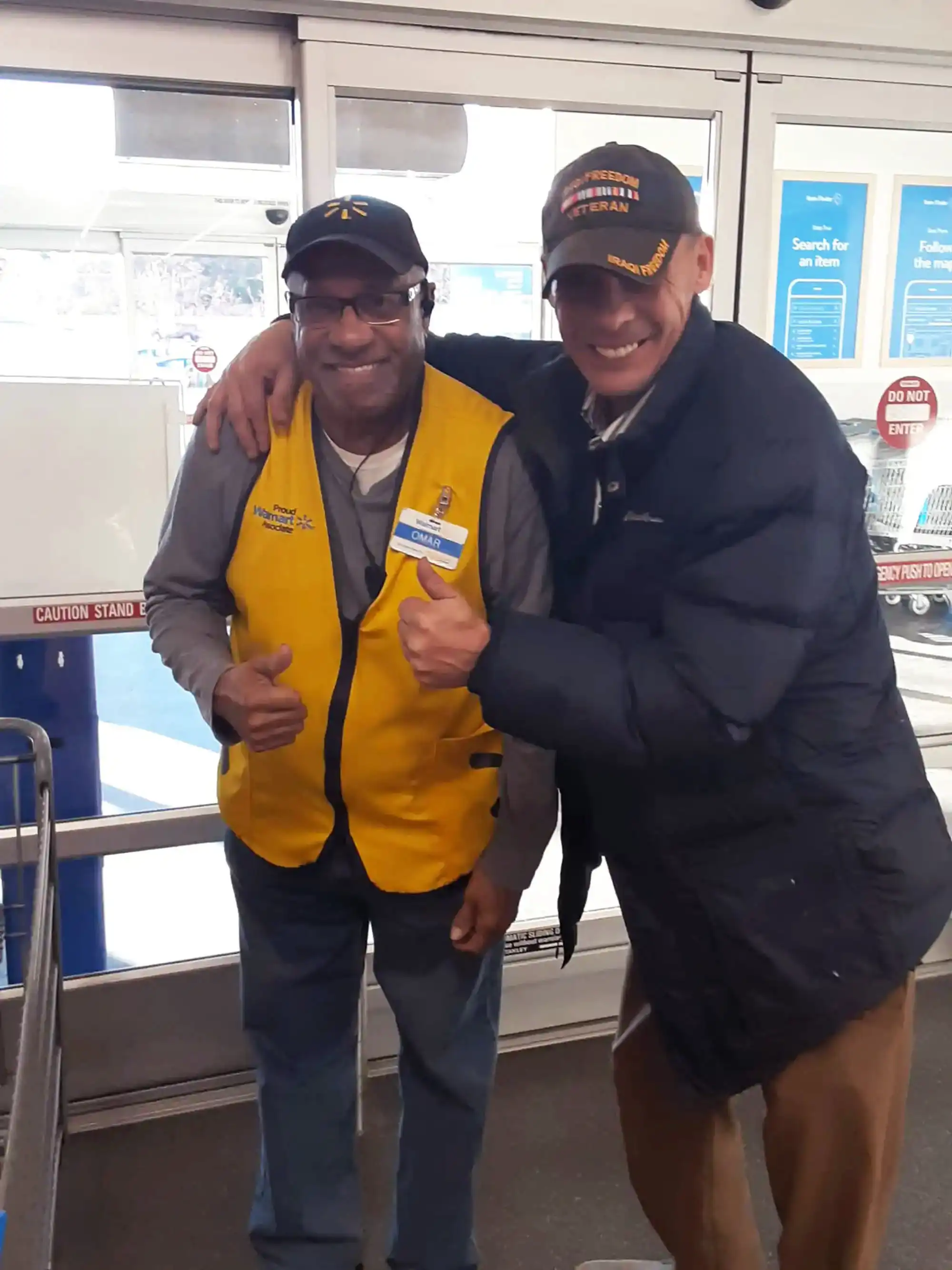 Veteran David Haave with fellow US Veteran of Vietnam; 57 years of war between the two. -- David Haave